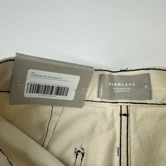 Everlane Women’s‎ NWT ECRU The Gardner Jean Wide-Leg Denim Pant W23-24.25/L24.75 - Picture 5 of 14